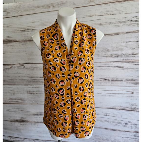 Cabi Mustard Yellow Sleeveless Blouse sz XS - Picture 1 of 5